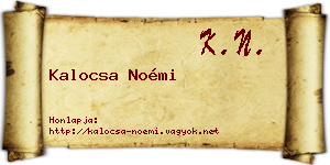 Kalocsa Noémi névjegykártya